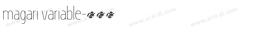 magari variable字体转换